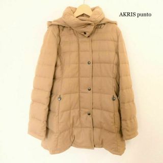 アクリス(AKRIS)の良品 綺麗 アクリスプント 2WAY フード キルティング ダウンコート(ダウンコート)