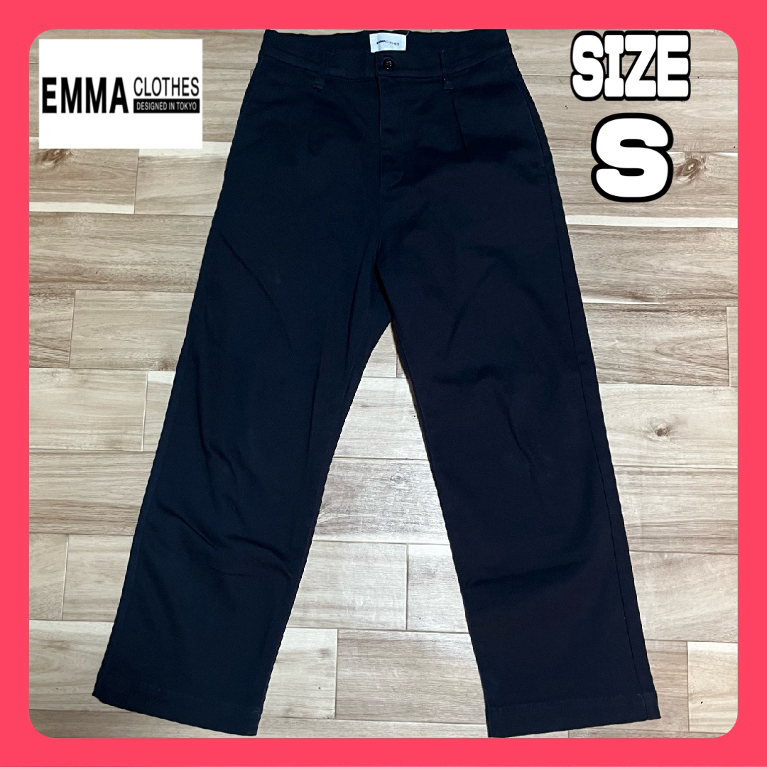 EMMA CLOTHES(エマクローズ)のEMMA CLOTHES エマクローズ メンズ ワイドバギーパンツ S 濃紺 メンズのパンツ(その他)の商品写真