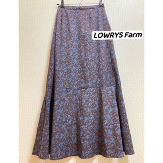 ローリーズファーム(LOWRYS FARM)の花柄切り替えマーメイドスカート　ロングスカート　春　美品(ロングスカート)