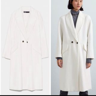 ZARA - ZARA ロングコート　ホワイト