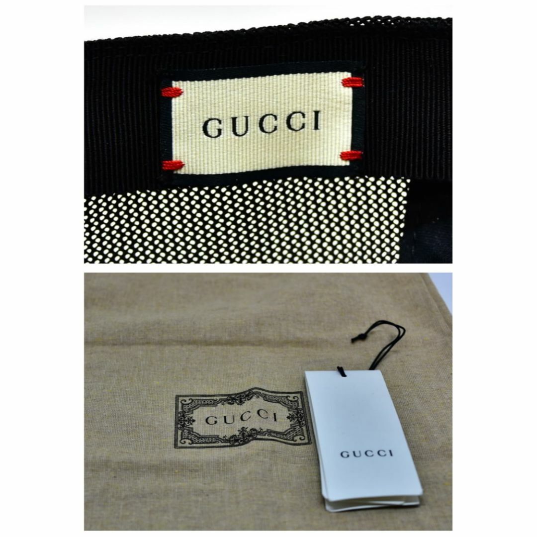 Gucci(グッチ)のほぼ新品 鑑定済 グッチ GUCCI ベースボールキャップ レザー・メッシュ メンズの帽子(キャップ)の商品写真