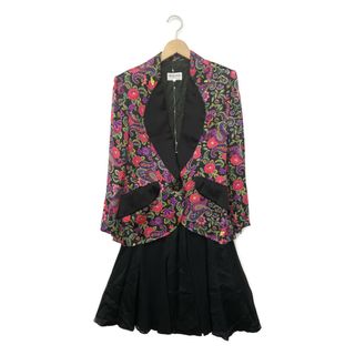 ハナエモリ(HANAE MORI)のハナエモリ 花柄ジャケット セットアップ レディース 38(ひざ丈スカート)