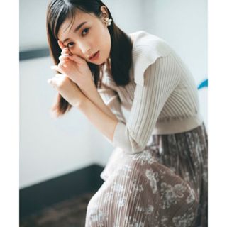 ジルバイジルスチュアート(JILL by JILLSTUART)のjill by JILLSTUART プリーツドッキングニットワンピース(ロングワンピース/マキシワンピース)