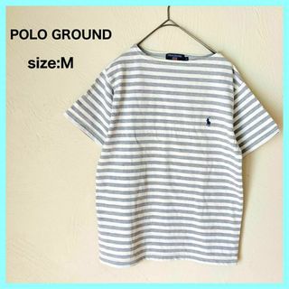 ポロ(POLO（RALPH LAUREN）)のPOLO GROUND ポログランド 半袖 Tシャツ ボーダー ロゴ 刺繍(Tシャツ(半袖/袖なし))