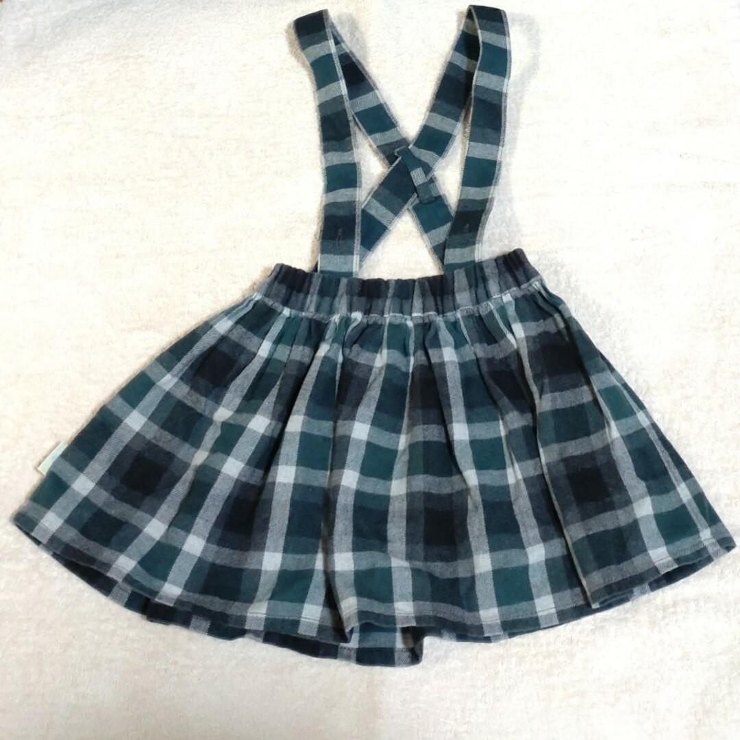 earth music & ecology(アースミュージックアンドエコロジー)のサロペットスカート キッズ/ベビー/マタニティのキッズ服女の子用(90cm~)(スカート)の商品写真