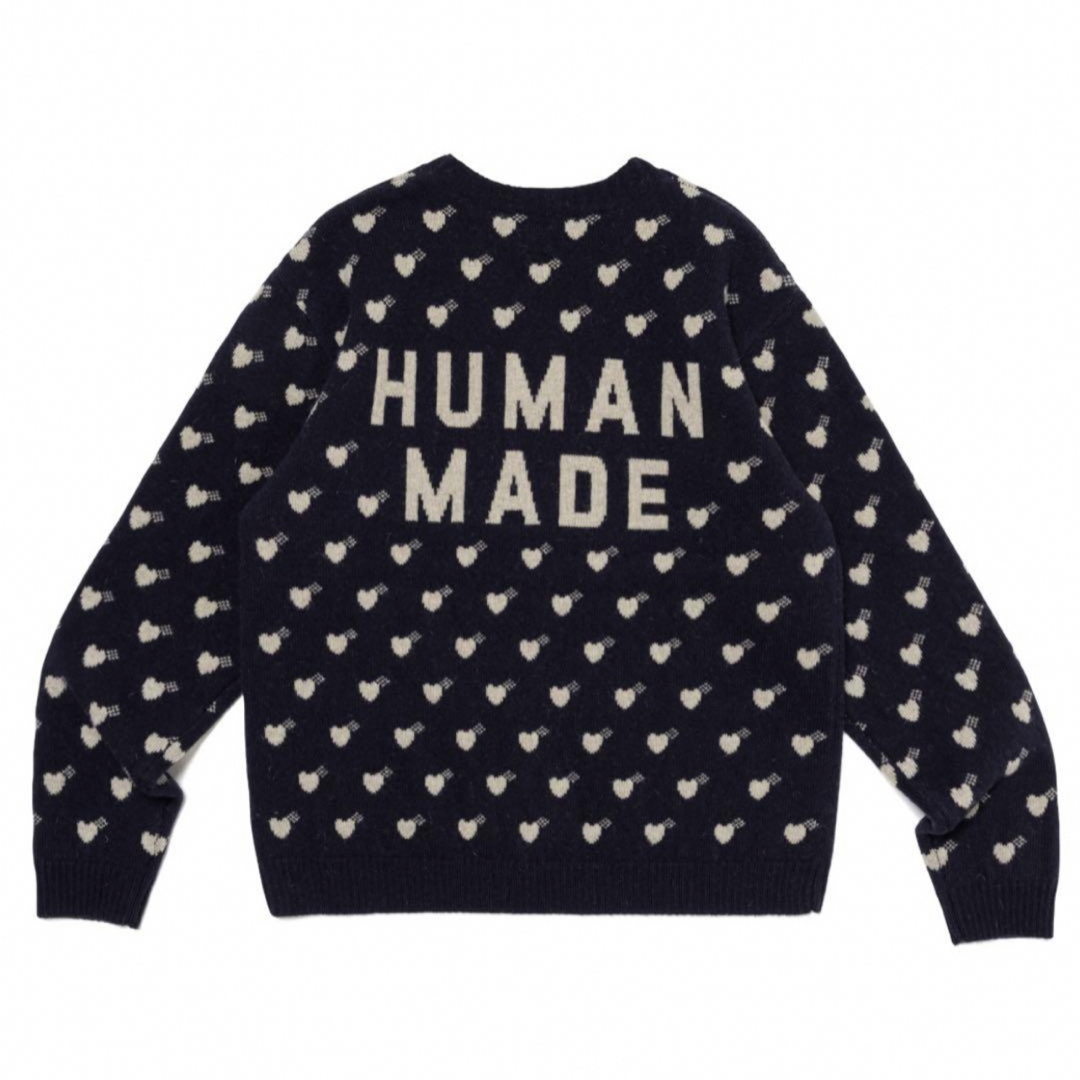 HUMAN MADE(ヒューマンメイド)のHUMAN MADE ハートニット  HEART KNIT SWEATER メンズのトップス(ニット/セーター)の商品写真