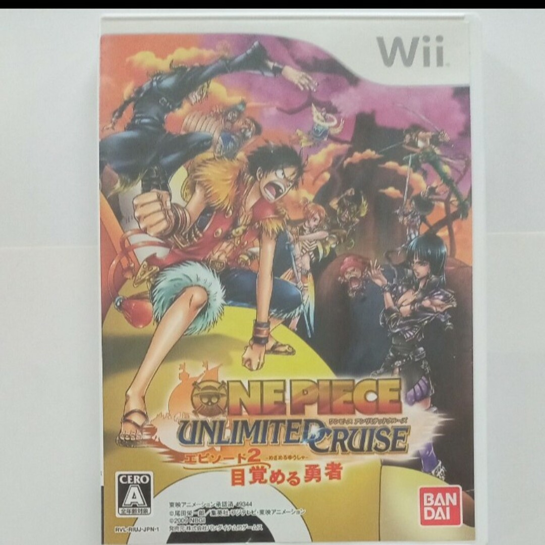 BANDAI(バンダイ)のワンピース アンリミテッドクルーズ エピソード2 目覚める勇者　wiiソフト エンタメ/ホビーのゲームソフト/ゲーム機本体(家庭用ゲームソフト)の商品写真