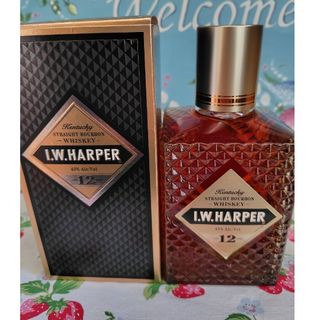 I.W.HARPER　12年 バーボン　ウイスキー　750ml 43度 箱付き(ウイスキー)