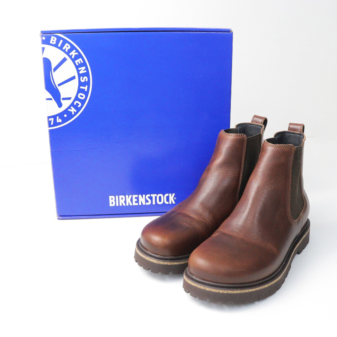 BIRKENSTOCK(ビルケンシュトック)の美品 ビルケンシュトック BIRKENSTOCK Highwood Slip On レザーチェルシーブーツ 25cm/チョコレート ブラウン ナロー幅【2400013760157】 レディースの靴/シューズ(ブーツ)の商品写真