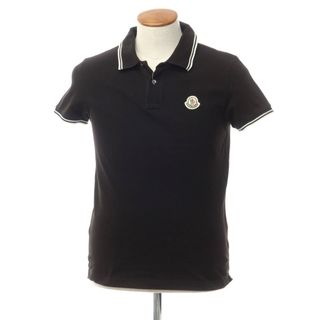 MONCLER - 【中古】モンクレール MONCLER コットン 鹿の子 半袖ポロシャツ ブラック【サイズM】【メンズ】