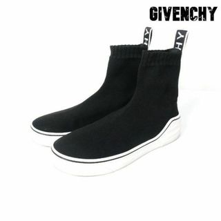 ジバンシィ(GIVENCHY)の美品 GIVENCHY ロゴ ハイカット ニット ソックススニーカー(スニーカー)