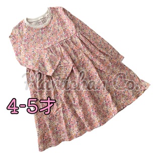 NEXT - ●未使用●4-5才　ピンク　小花柄　長袖　ワンピース