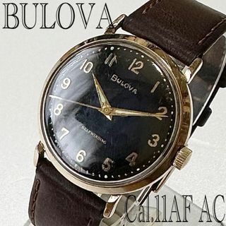 Bulova - ブローバCal.11AFAC ブラックダイヤル腕時計メンズ自動巻き1960年代