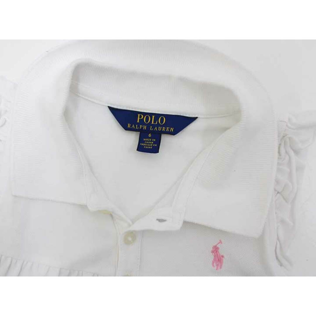 Ralph Lauren(ラルフローレン)の▽ラルフローレン/Ralph Lauren▽120cm ノースリーブポロシャツ 白【中古】子供服 キッズ kids 女の子 夏 507032 tops キッズ/ベビー/マタニティのベビー服(~85cm)(その他)の商品写真