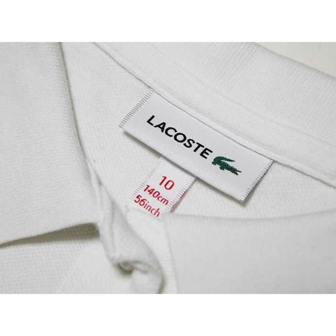 LACOSTE(ラコステ)の‡ラコステ/LACOSTE‡140cm 半袖ポロシャツ 白【中古】子供服 キッズ kids ジュニア 女の子 夏 206032 tops キッズ/ベビー/マタニティのベビー服(~85cm)(その他)の商品写真