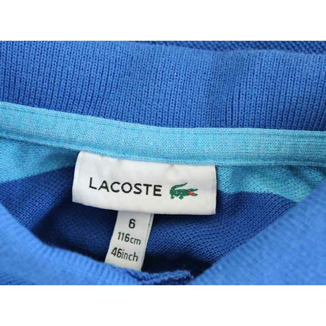 LACOSTE(ラコステ)の†ラコステ/LACOSTE† 116cm(6) 半袖ポロシャツ 青【中古】子供服 キッズ kids 男の子 夏 326032 tops キッズ/ベビー/マタニティのベビー服(~85cm)(その他)の商品写真