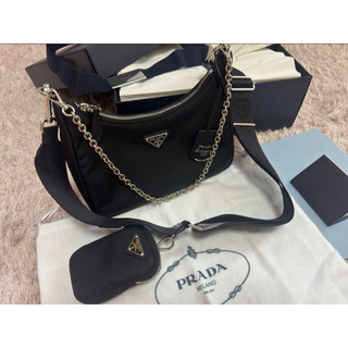 PRADA - PRADAプラダレオパードハラコショルダーバッグミニポシェット 