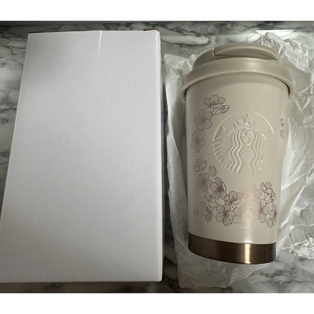 Starbucks(スターバックス)のスタバ　SAKURA2024ステンレスTOGOロゴタンブラーグレース355ml インテリア/住まい/日用品のキッチン/食器(タンブラー)の商品写真