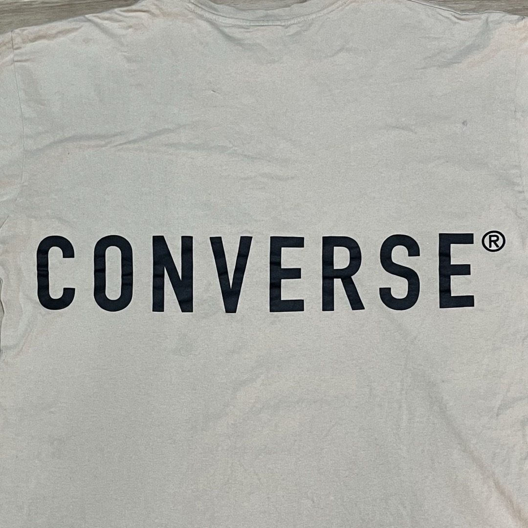 CONVERSE(コンバース)のCONVERSE コンバース メンズ 半袖 Tシャツ ベージュ バックロゴ LL メンズのトップス(Tシャツ/カットソー(半袖/袖なし))の商品写真