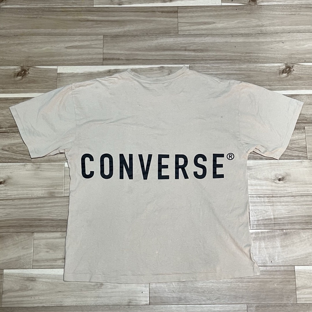 CONVERSE(コンバース)のCONVERSE コンバース メンズ 半袖 Tシャツ ベージュ バックロゴ LL メンズのトップス(Tシャツ/カットソー(半袖/袖なし))の商品写真