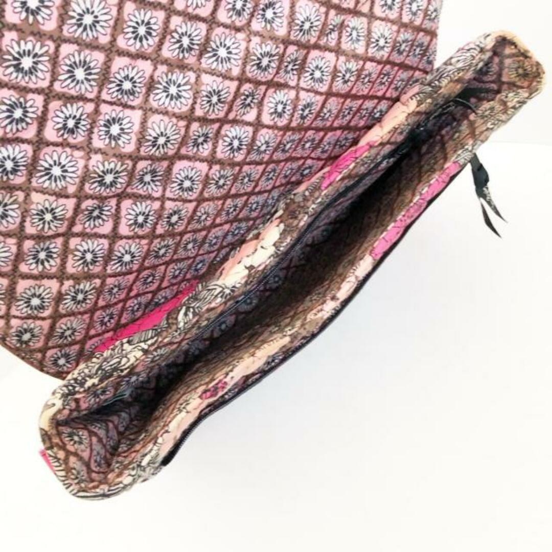 Vera Bradley(ヴェラブラッドリー)のVera Bradley(ベラブラッドリー) ハンドバッグ - ピンク×ブラウン×マルチ 花柄/キルティング コットン レディースのバッグ(ハンドバッグ)の商品写真
