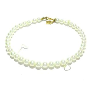 ミキモト(MIKIMOTO)のmikimoto(ミキモト) ブレスレット美品  - パール×K18YG アイボリー 総パール(ブレスレット/バングル)