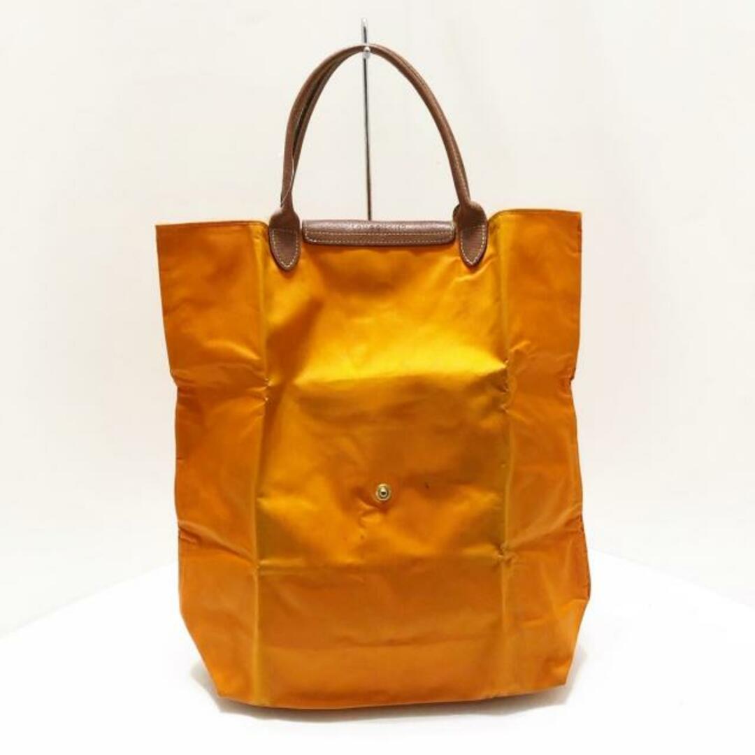 LONGCHAMP(ロンシャン)のLONGCHAMP(ロンシャン) ハンドバッグ ル・プリアージュオリジナル オレンジ×ダークブラウン ナイロン×レザー レディースのバッグ(ハンドバッグ)の商品写真