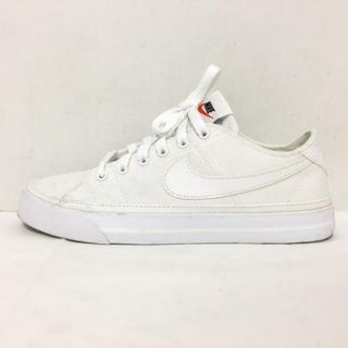 ナイキ(NIKE)のNIKE(ナイキ) スニーカー 24.5 レディース - CZ0294-100 白 キャンバス×レザー(スニーカー)