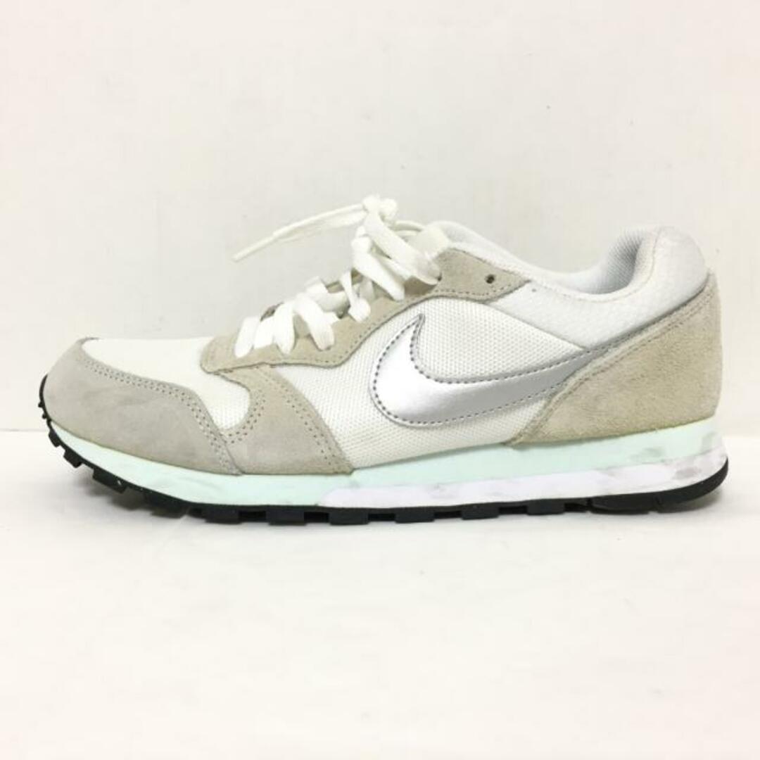 NIKE(ナイキ)のNIKE(ナイキ) スニーカー 25 レディース MDランナー2 749869-103 白×グレーベージュ×シルバー ポリエステル×レザー×スエード レディースの靴/シューズ(スニーカー)の商品写真