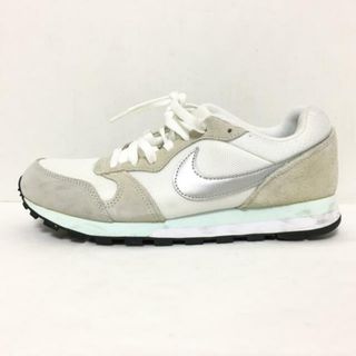 ナイキ(NIKE)のNIKE(ナイキ) スニーカー 25 レディース MDランナー2 749869-103 白×グレーベージュ×シルバー ポリエステル×レザー×スエード(スニーカー)