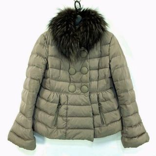 モンクレール(MONCLER)のMONCLER(モンクレール) ダウンジャケット サイズ1 S レディース KELLYFUR(ケリーファー) ダークブラウン 冬物(ダウンジャケット)