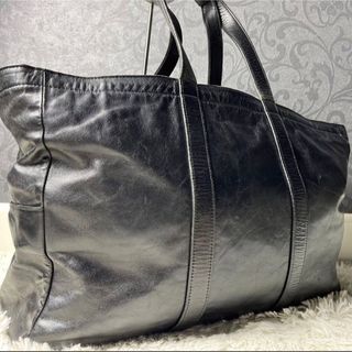 ポーター(PORTER)の希少 PORTER shape トートバッグ レザー ブラック 大容量(トートバッグ)