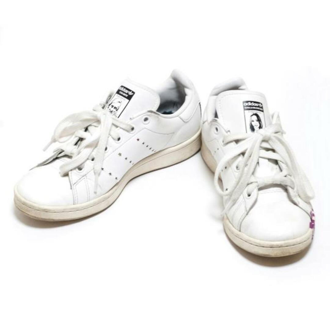 adidas by Stella McCartney(アディダスバイステラマッカートニー)のADIDAS BY STELLA McCARTNEY(アディダスバイステラマッカートニー) スニーカー JP 230 レディース スタンスミス 白×パープル×マルチ スター(星)/パンチング 合皮 レディースの靴/シューズ(スニーカー)の商品写真