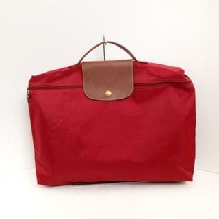 ロンシャン(LONGCHAMP)のLONGCHAMP(ロンシャン) ハンドバッグ ル・プリアージュオリジナル レッド×ダークブラウン 折りたたみ ナイロン×レザー(ハンドバッグ)