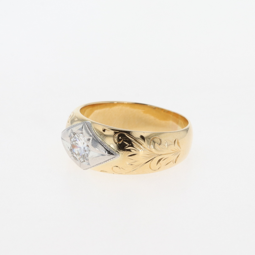 ダイヤモンド デザインリング 15.5号 750 【中古】 レディースのアクセサリー(リング(指輪))の商品写真