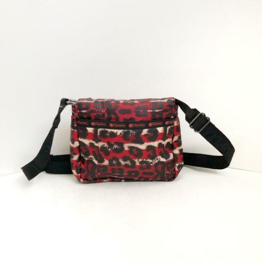 LeSportsac(レスポートサック)のLESPORTSAC(レスポートサック) ショルダーバッグ美品  - 黒×レッド×ベージュ ALBCN レスポナイロン レディースのバッグ(ショルダーバッグ)の商品写真