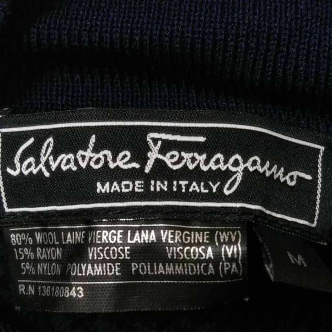 Salvatore Ferragamo(サルヴァトーレフェラガモ)のSalvatoreFerragamo(サルバトーレフェラガモ) カーディガン サイズM レディース - ネイビー 長袖/フリル ウール、レーヨン レディースのトップス(カーディガン)の商品写真