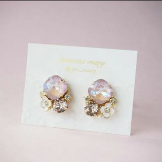 ダスティピンク&ローズ♡﻿flower bijouピアス(ピアス)