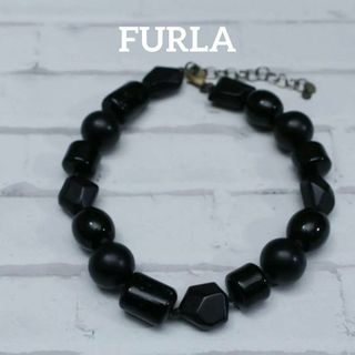 フルラ(Furla)の【匿名配送】フルラ ネックレス 黒 ボール シンプル(ネックレス)