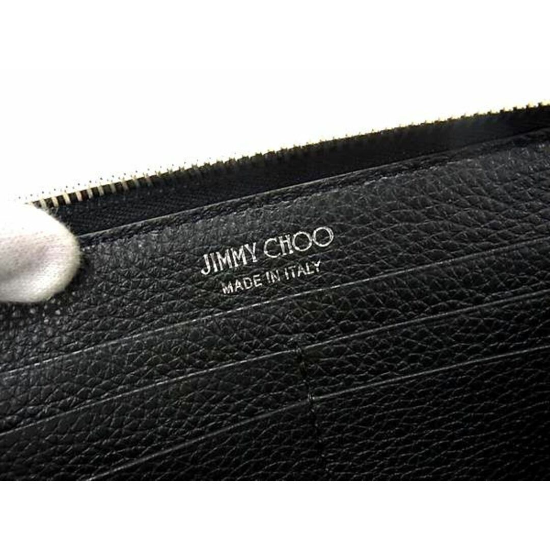 JIMMY CHOO(ジミーチュウ)の■新品■未使用■ JIMMY CHOO ジミーチュウ スタースタッズ レザー ラウンドファスナー 長財布 ウォレット レディース ブラック系 AZ0769  レディースのアクセサリー(その他)の商品写真