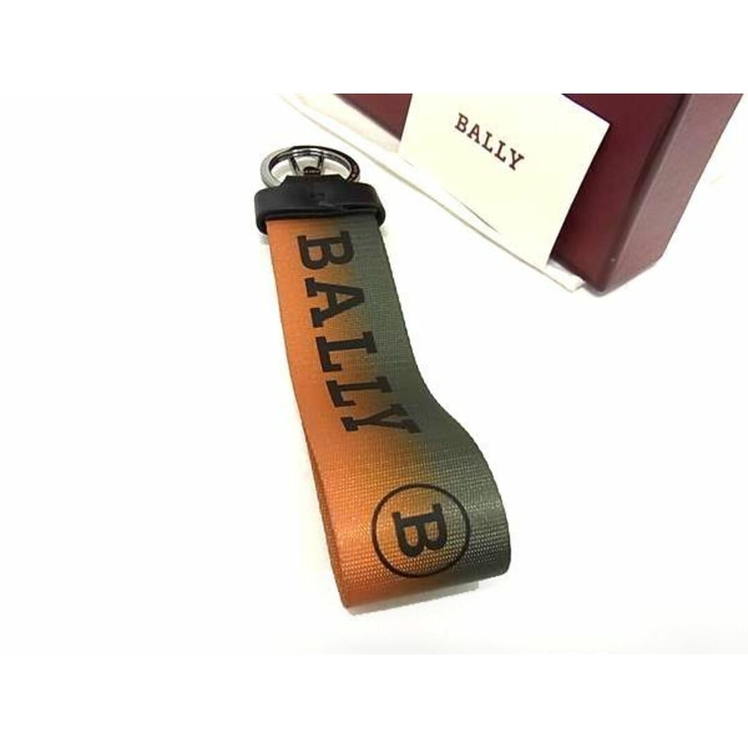 Bally(バリー)の■新品■未使用■ BALLY バリー FLORYAN.WB ナイロンキャンバス キーホルダー キーリング ストラップ オレンジ系×カーキ系 DA8066  メンズのファッション小物(その他)の商品写真