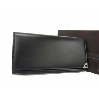 ダンヒル(Dunhill)の■極美品■ dunhill ダンヒル レザー 二つ折り 長財布 ウォレット 札入れ ブラック系 BJ1292 (長財布)