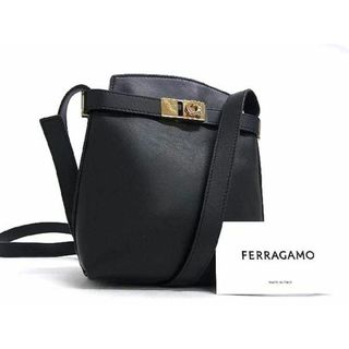 サルヴァトーレフェラガモ(Salvatore Ferragamo)の■新品同様■ Salvatore Ferragamo フェラガモ ガンチーニ レザー 2WAY ハンドバッグ ショルダー レディース ブラック系 FC0162 (ハンドバッグ)