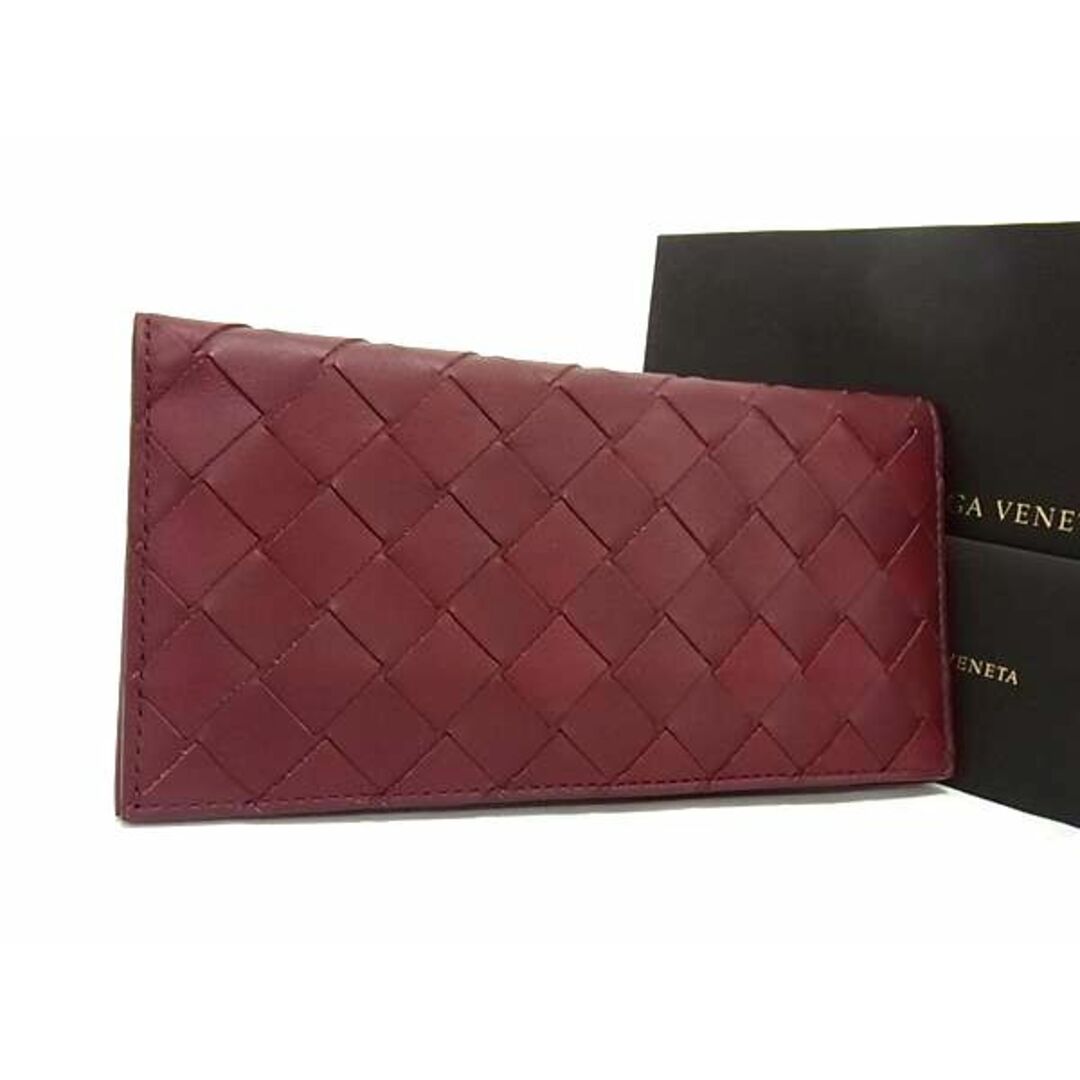 Bottega Veneta(ボッテガヴェネタ)の■新品■未使用■ BOTTEGA VENETA ボッテガヴェネタ イントレチャート レザー 二つ折り 長財布 ウォレット 札入れ ボルドー系 AY1103  メンズのファッション小物(折り財布)の商品写真