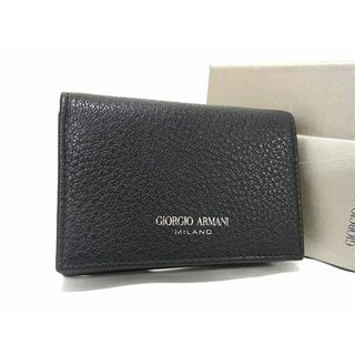 ジョルジオアルマーニ(Giorgio Armani)の■新品■未使用■ GIORGIO ARMANI ジョルジオアルマーニ レザー カードケース カード入れ 名刺入れ メンズ ブラック系 BK0015 (その他)