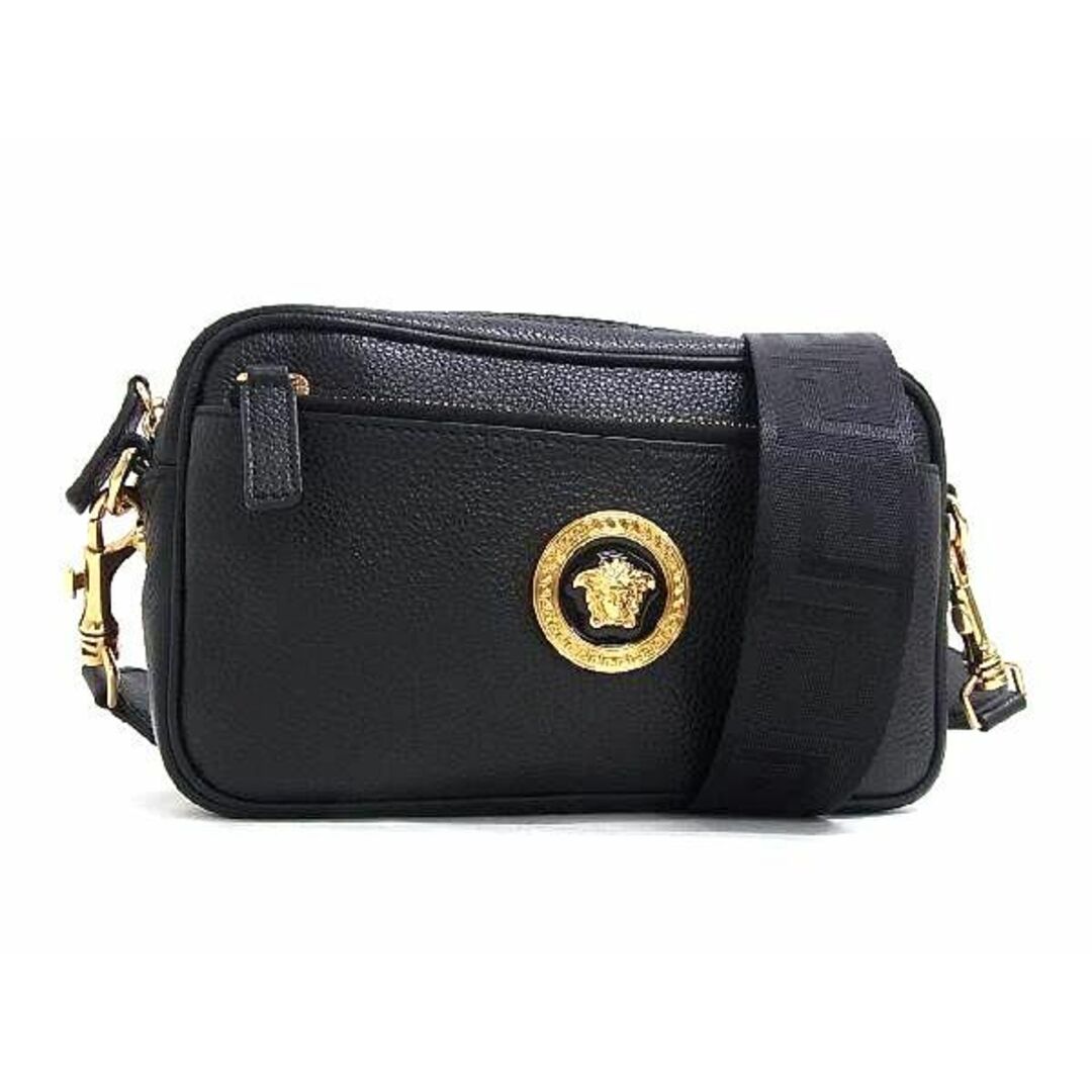 VERSACE(ヴェルサーチ)の■極美品■ VERSACE ヴェルサーチ メデューサ レザー クロスボディ ショルダーバッグ レディース ブラック系 FC0403 レディースのバッグ(ショルダーバッグ)の商品写真