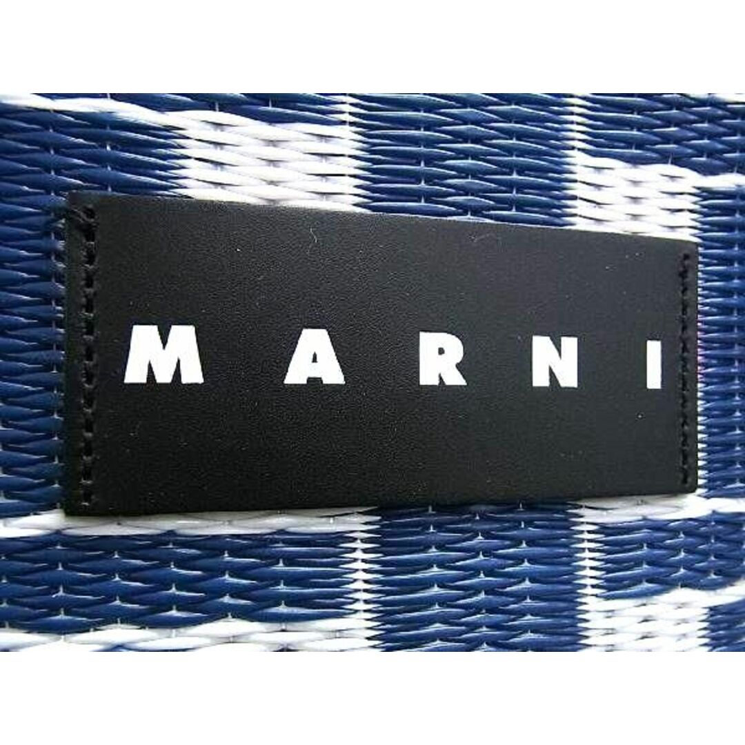 Marni(マルニ)の■新品■未使用■ MARNI マルニ フラワーカフェ PVC タタミトート トートバッグ レディース ネイビー系×ホワイト系 FC0117  レディースのバッグ(その他)の商品写真