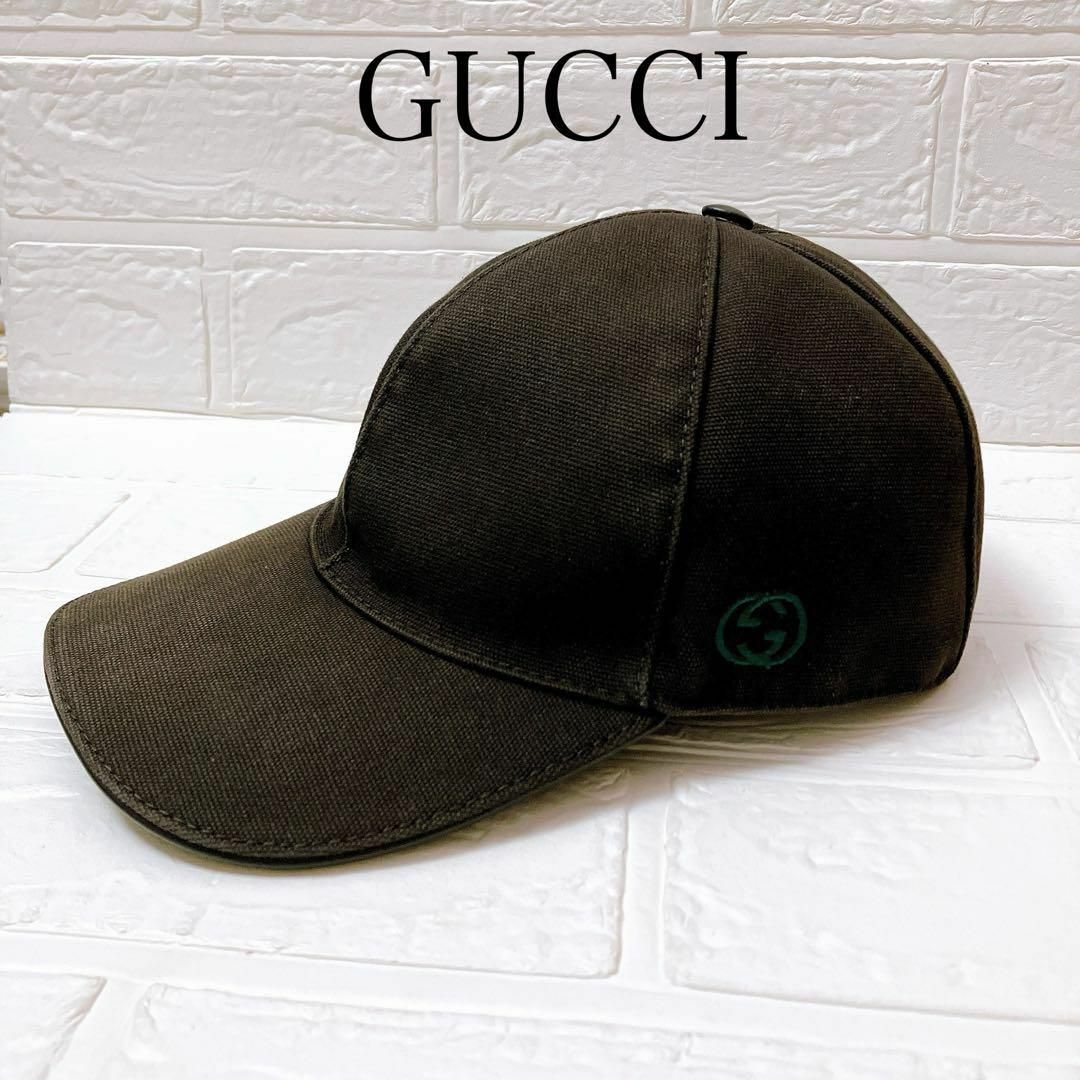 Gucci(グッチ)の【洗浄済】グッチ GUCCI キャップ 帽子 ハット ブラック 927 メンズの帽子(キャップ)の商品写真