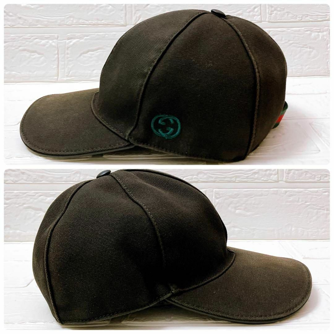 Gucci(グッチ)の【洗浄済】グッチ GUCCI キャップ 帽子 ハット ブラック 927 メンズの帽子(キャップ)の商品写真