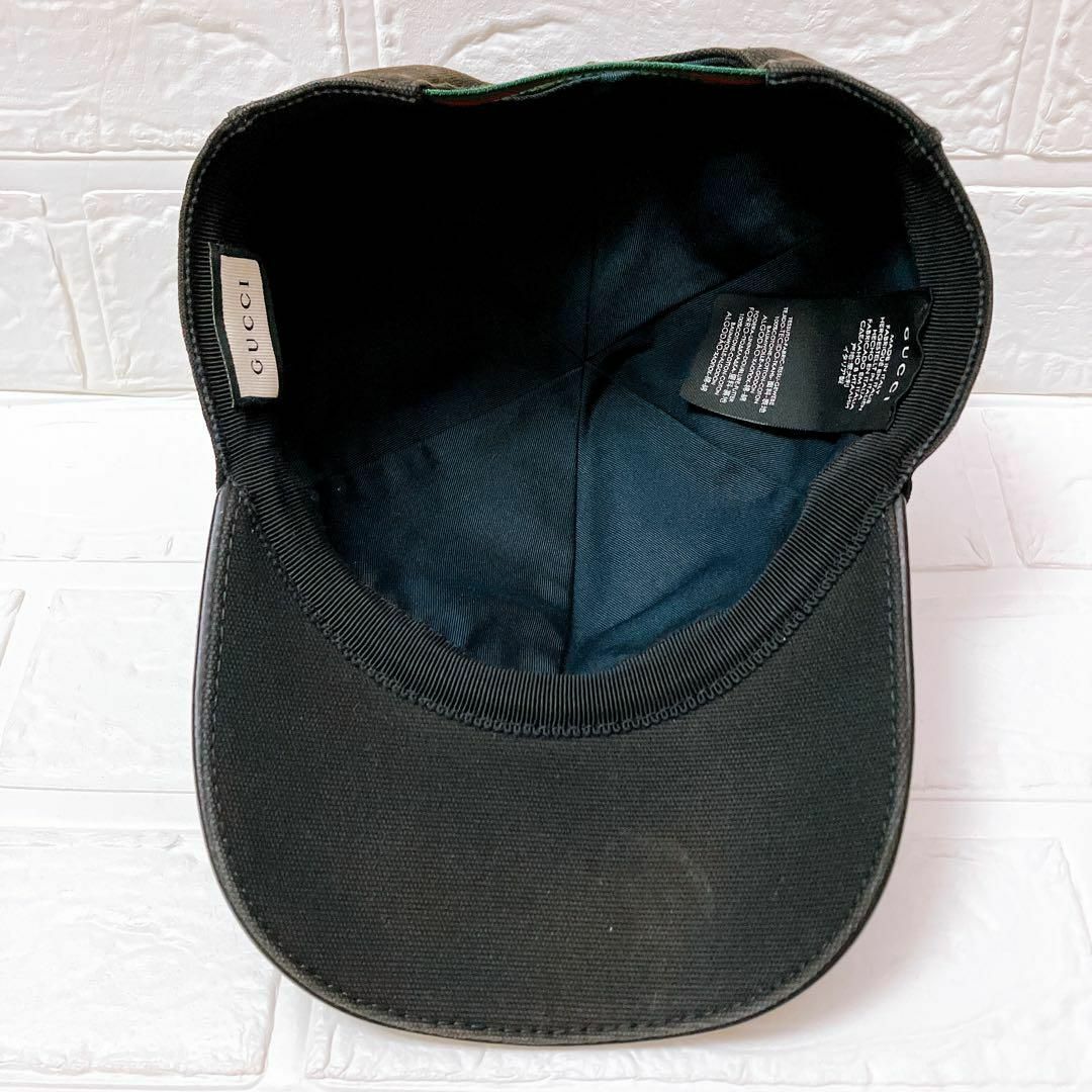 Gucci(グッチ)の【洗浄済】グッチ GUCCI キャップ 帽子 ハット ブラック 927 メンズの帽子(キャップ)の商品写真